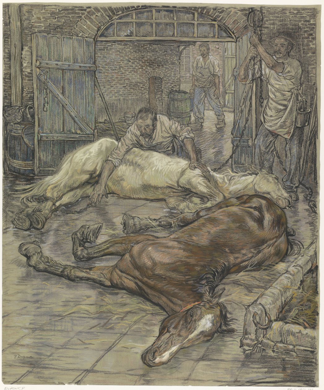 Két ló levágása alkotó: Pieter Dupont