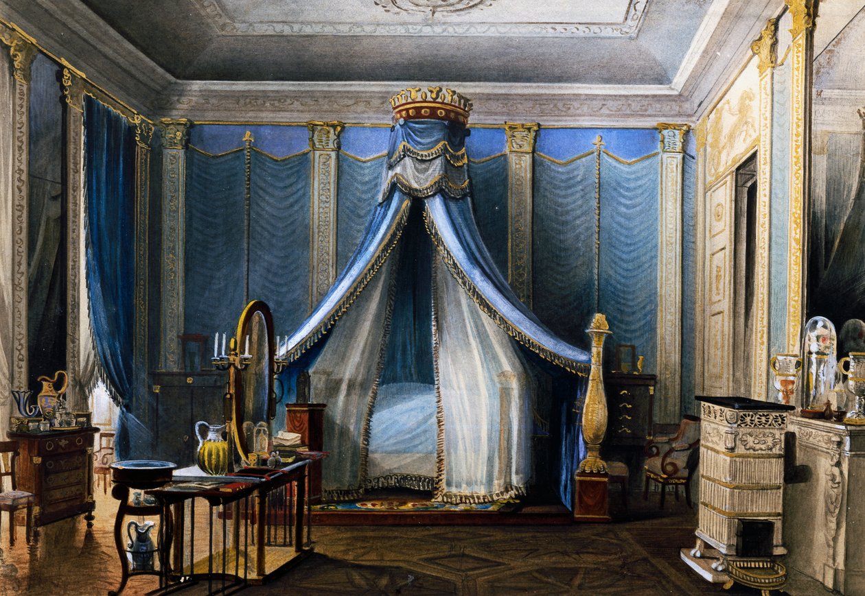 Hálószoba a mannheimi kastélyban alkotó: Pieter Francis Peters