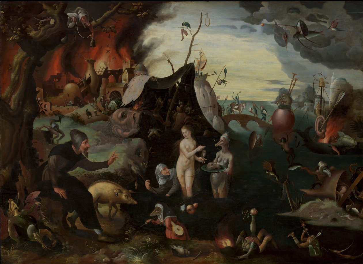 Szent Antal megkísértése. alkotó: Pieter Huys