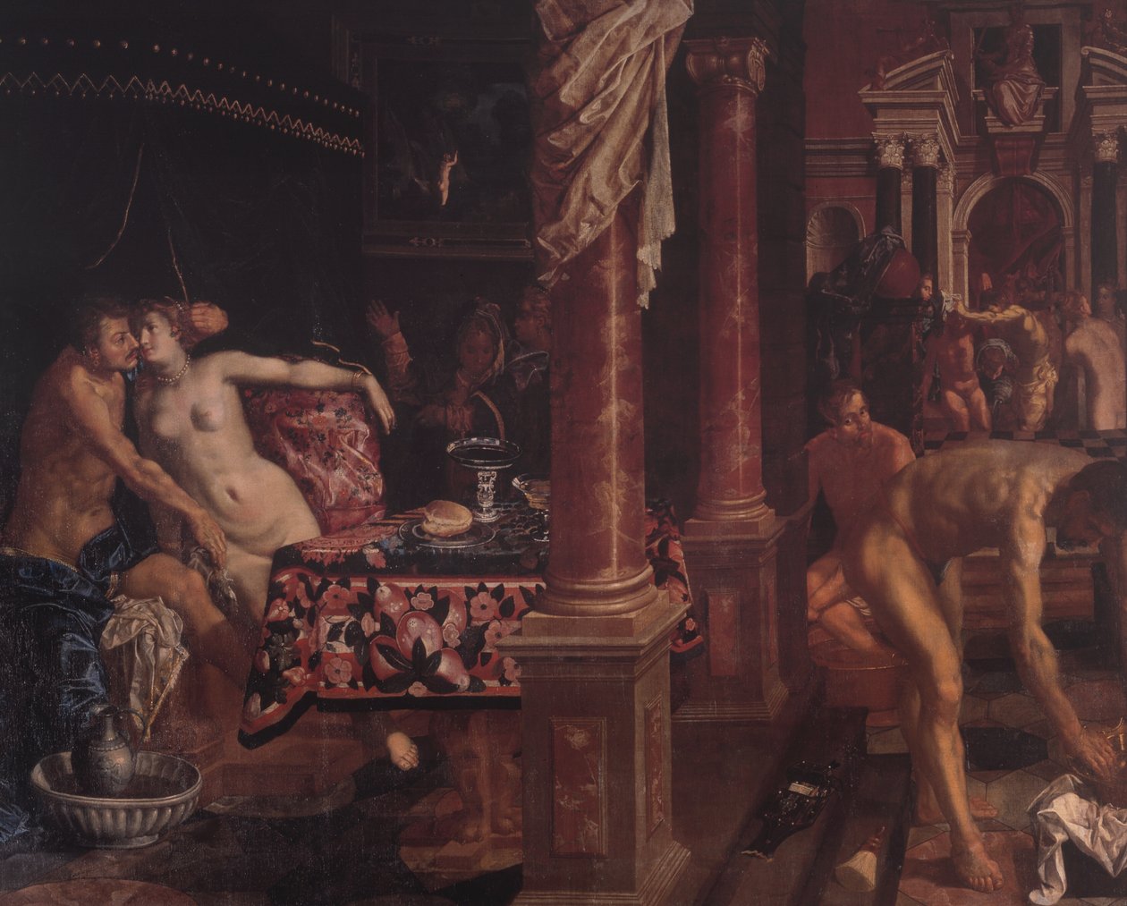 Dán:  En badstue A Bathhouse alkotó: Pieter Isaacsz