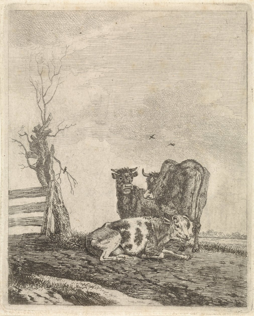 Táj három tehénnel alkotó: Pieter Janson