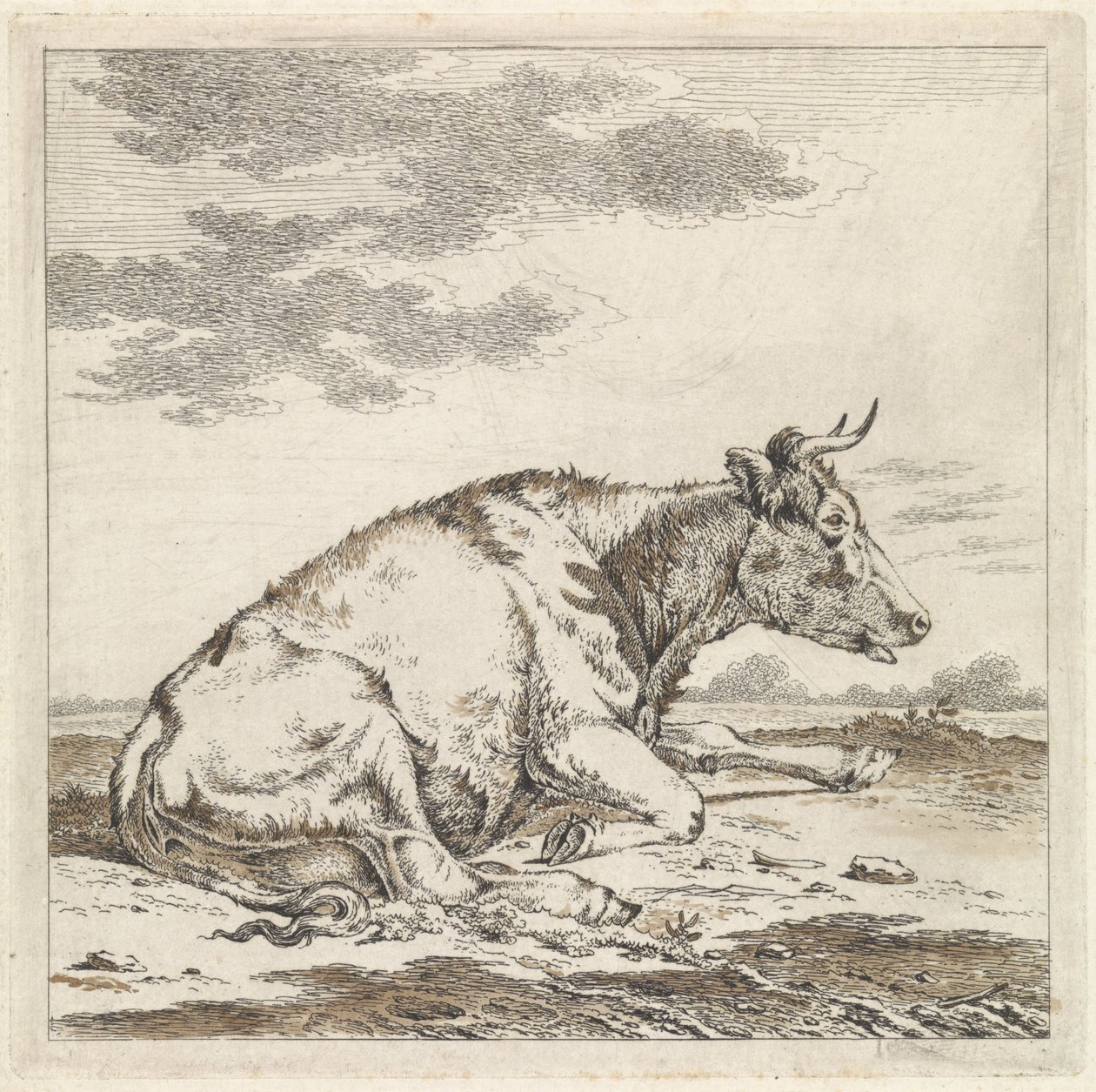 Fekvő tehén, jobbra alkotó: Pieter Janson