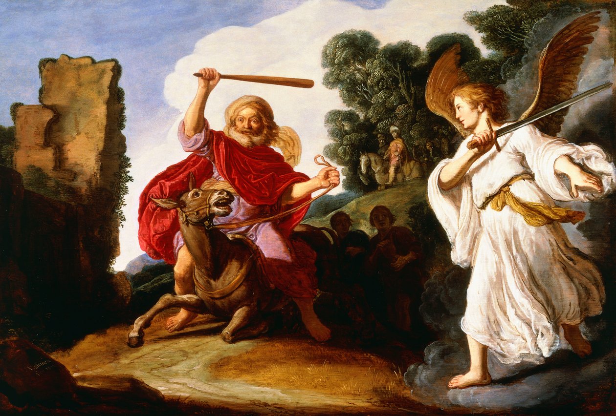 Bálám és a szamár, 1622 alkotó: Pieter Lastman