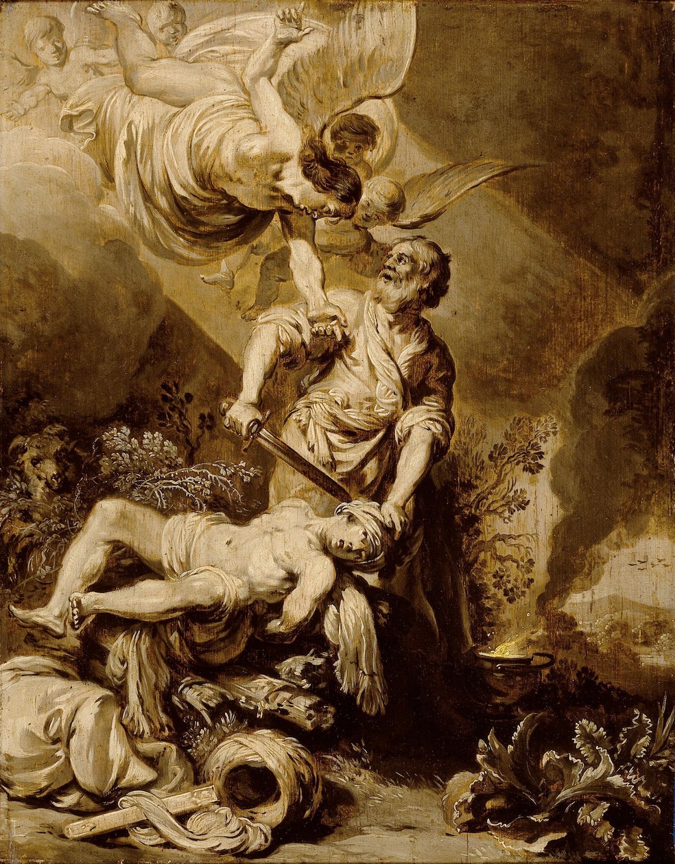 Ábrahám áldozata alkotó: Pieter Lastman