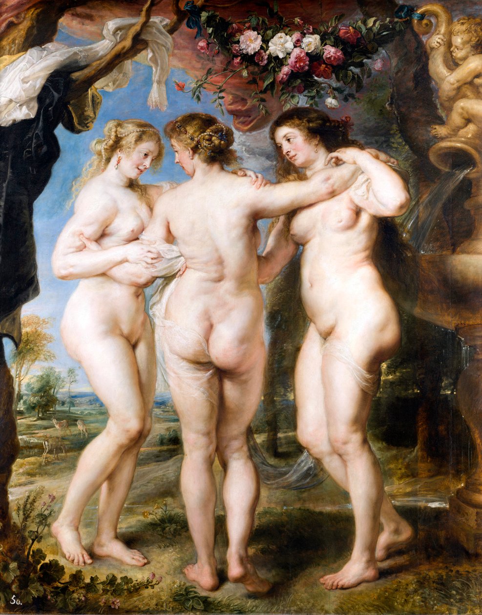 A három grácia c. 1635 alkotó: Peter Paul Rubens