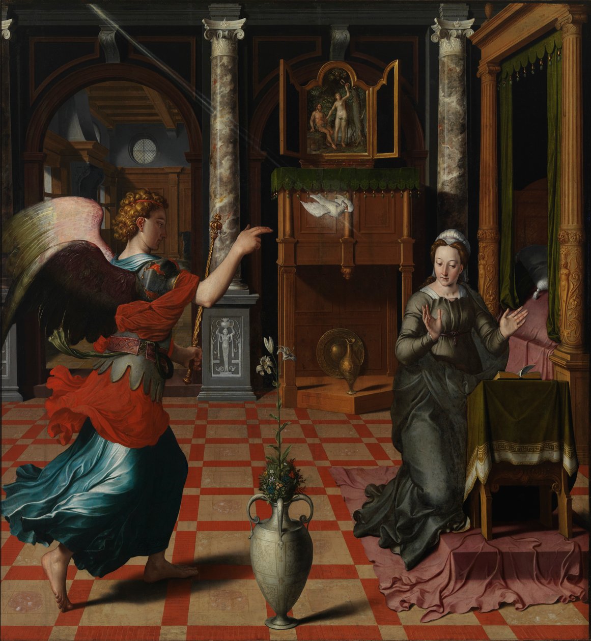 Angyali üdvözlet, 1552. alkotó: Pieter Pourbus