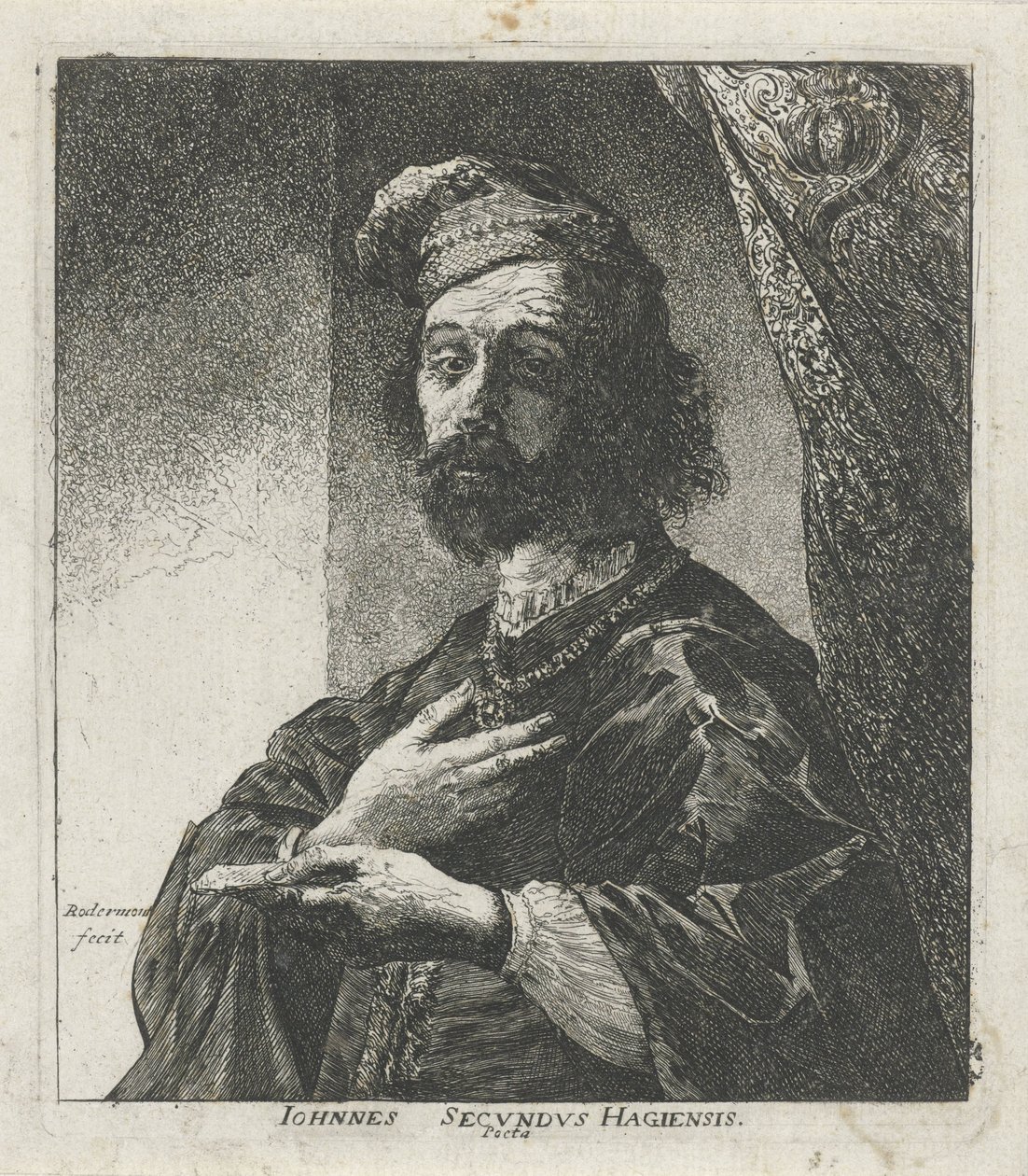 Portré van Janus Secundus alkotó: Pieter Rottermondt