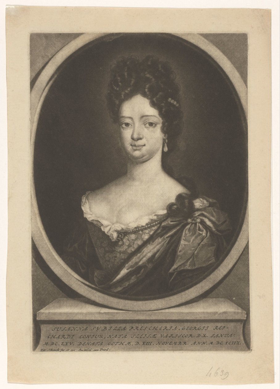 Susanna Sibylla Reichardt portréja alkotó: Pieter Schenk (I)