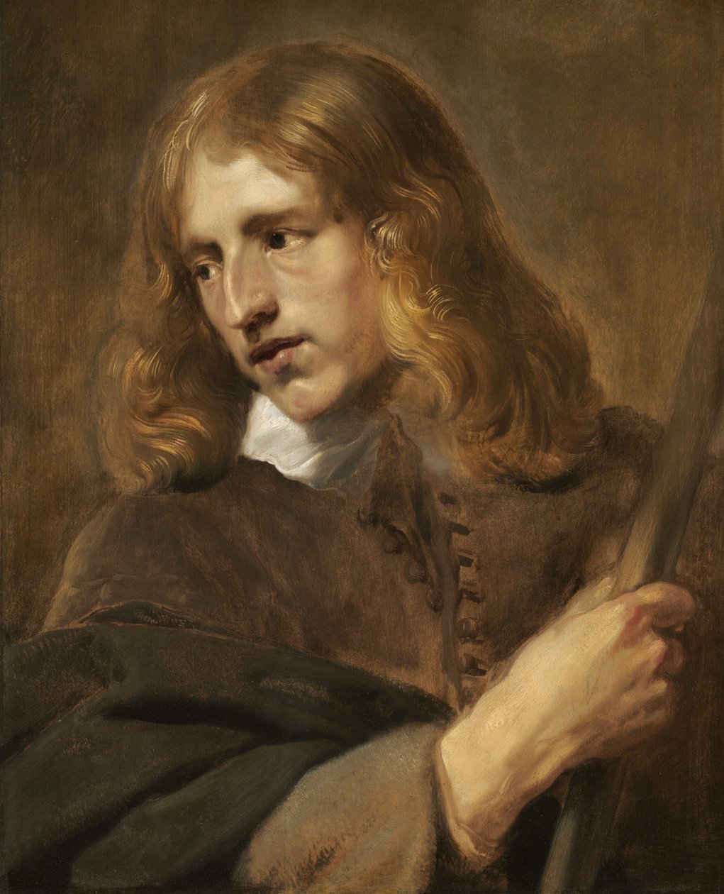 Egy fiatalember bottal, 1640. alkotó: Pieter Soutman