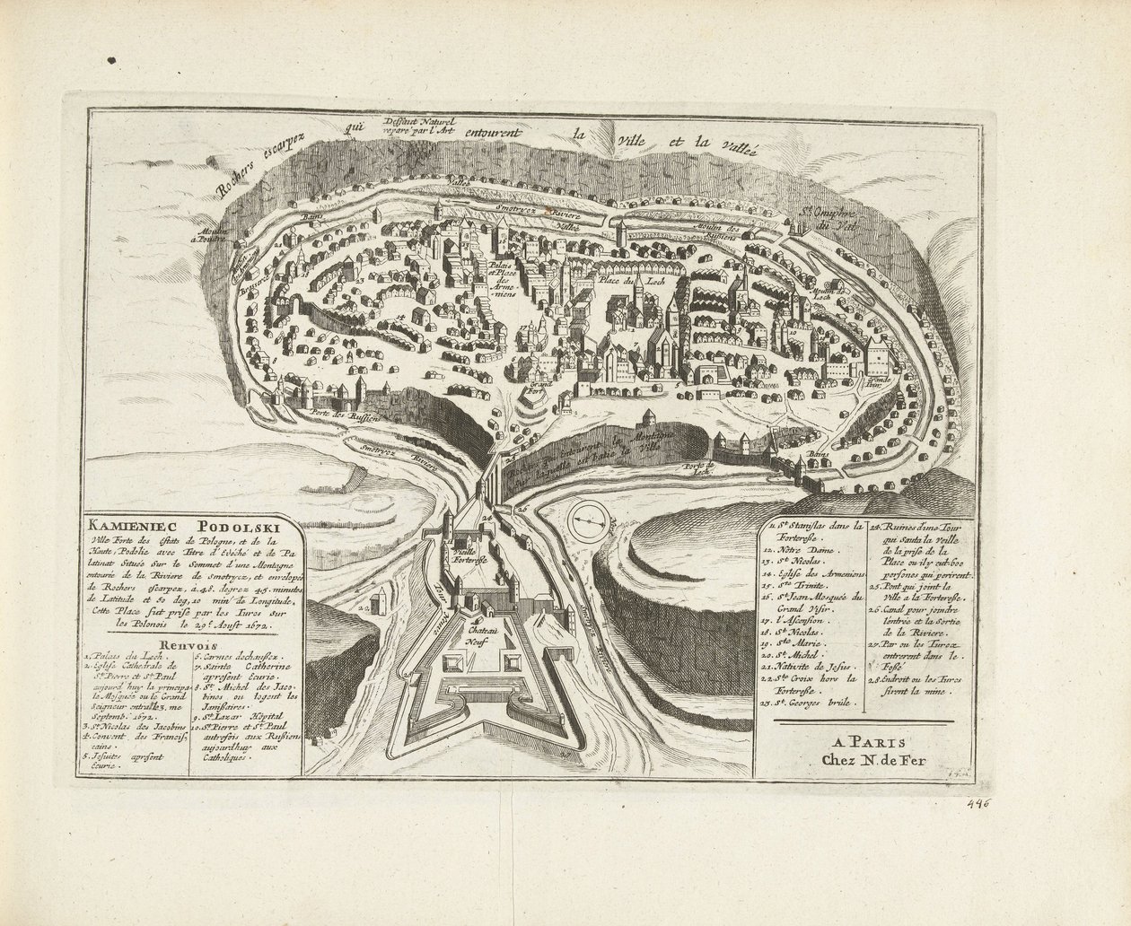 Kamjanec-Podilszkij térképe, 1726 alkotó: Pieter Van der Aa