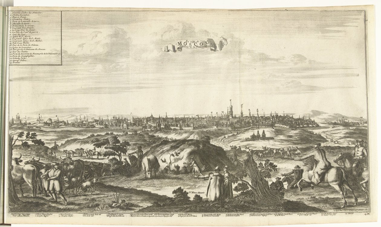Moszkva látképe, 1726 alkotó: Pieter Van der Aa
