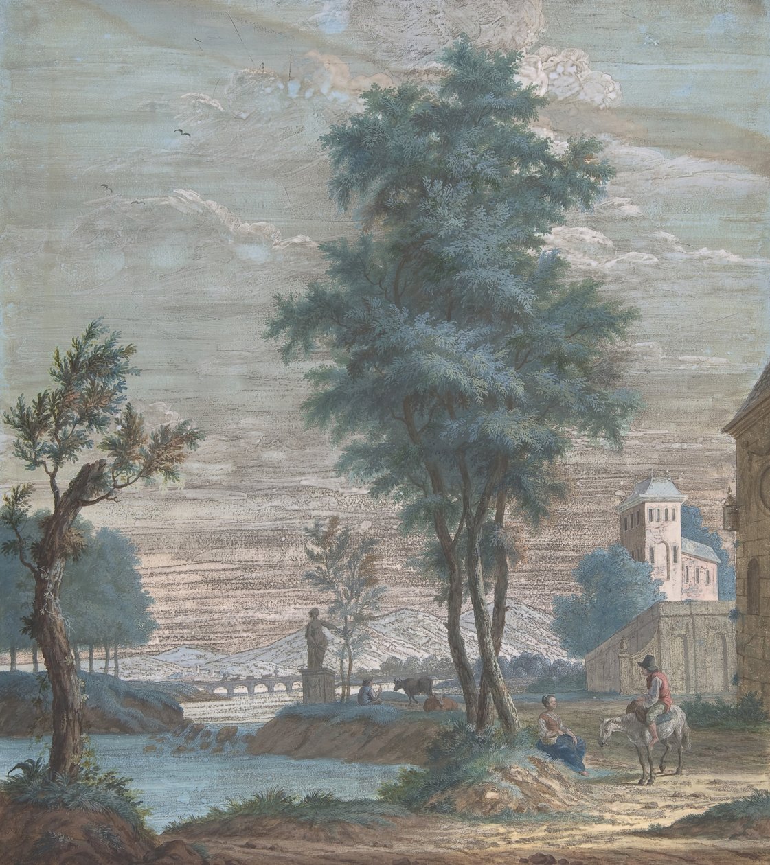 Olasz táj, 1769. alkotó: Pieter de Groot