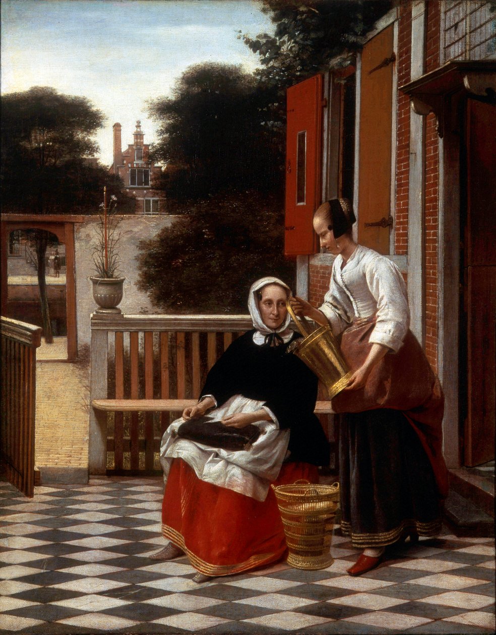 Egy úrnő és a szolgálólánya, 1660. alkotó: Pieter de Hooch