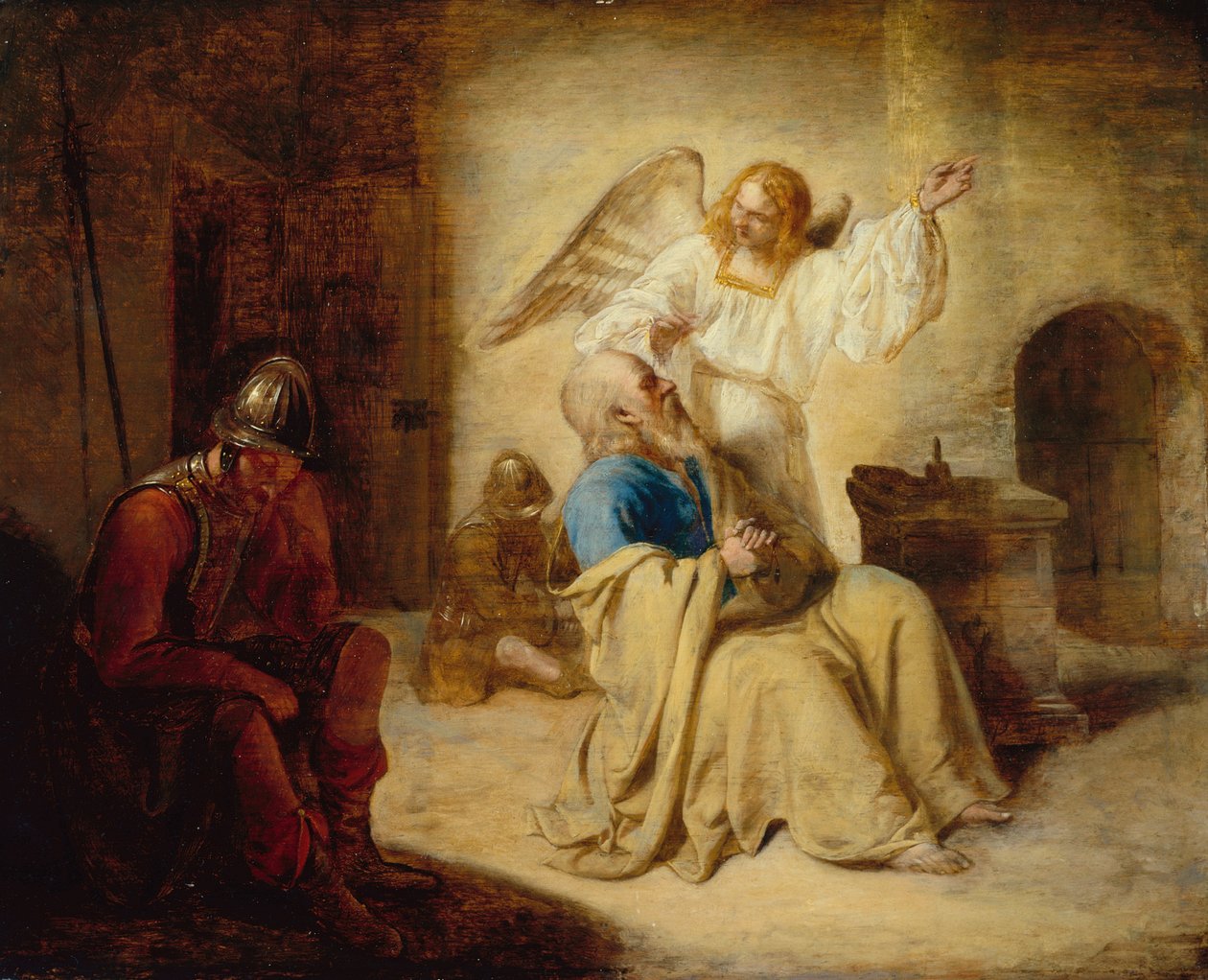Szent Péter kiszabadítása a börtönből alkotó: Pieter de Hooch