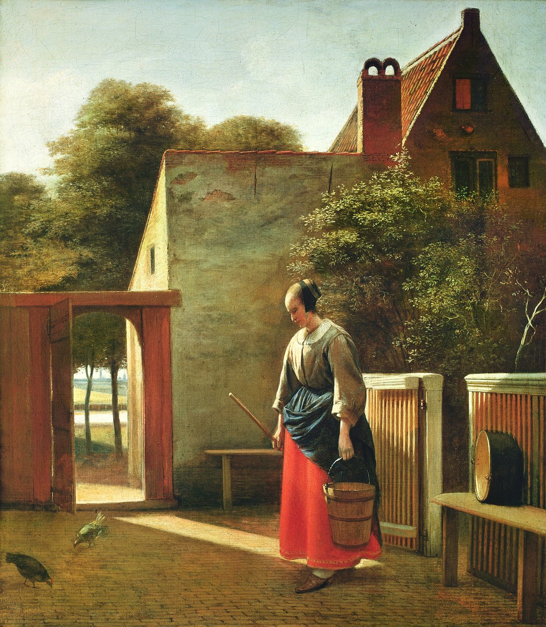 A szolga az udvaron, 1660 körül alkotó: Pieter de Hooch