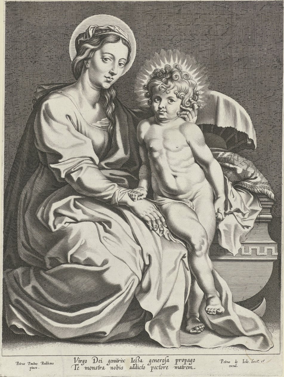 Mária Krisztus gyermekével a kiságyban alkotó: Pieter de Jode (I)