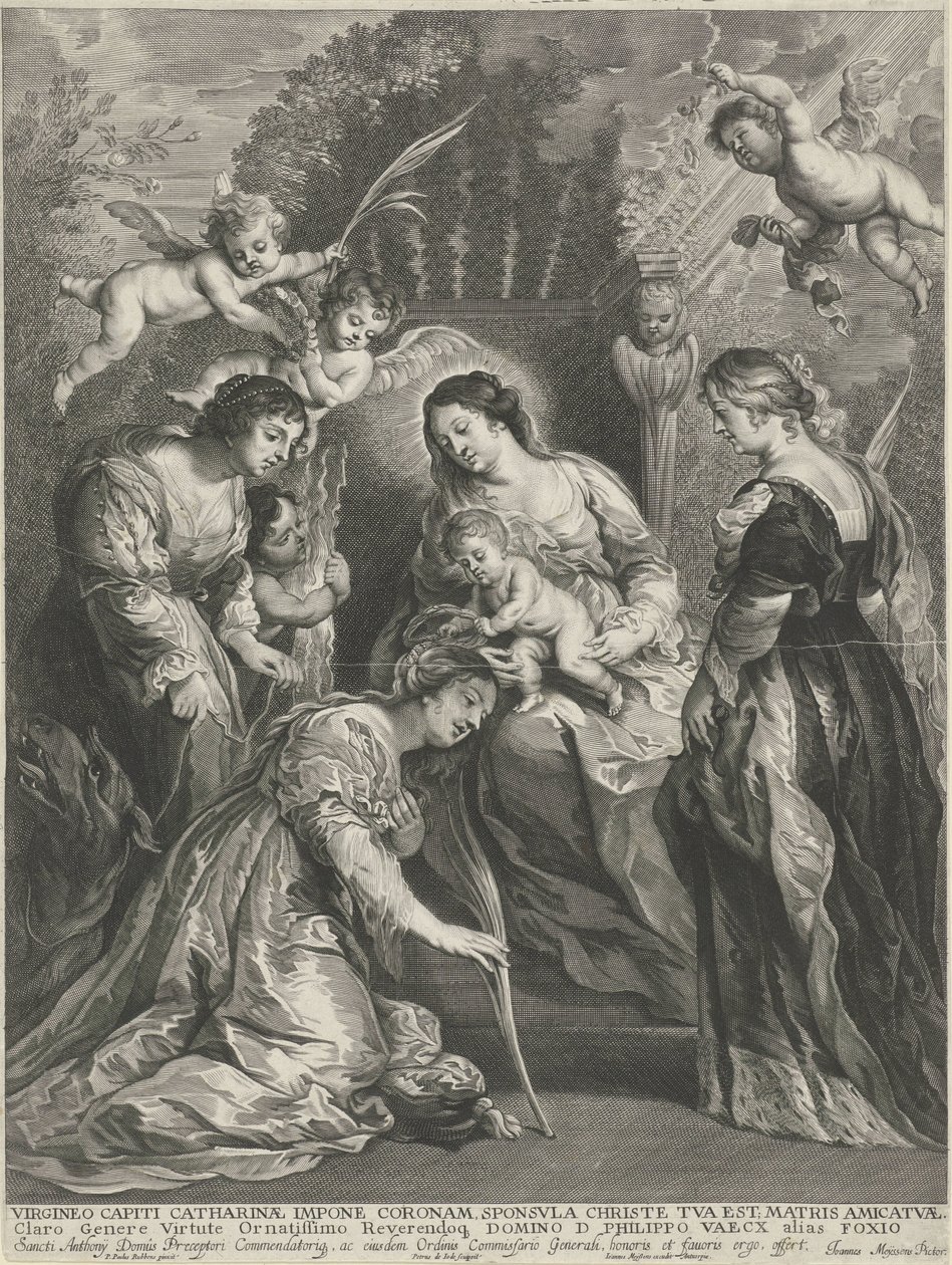 Krisztus gyermek megkoronázza H. Catharinát alkotó: Pieter de Jode (II)