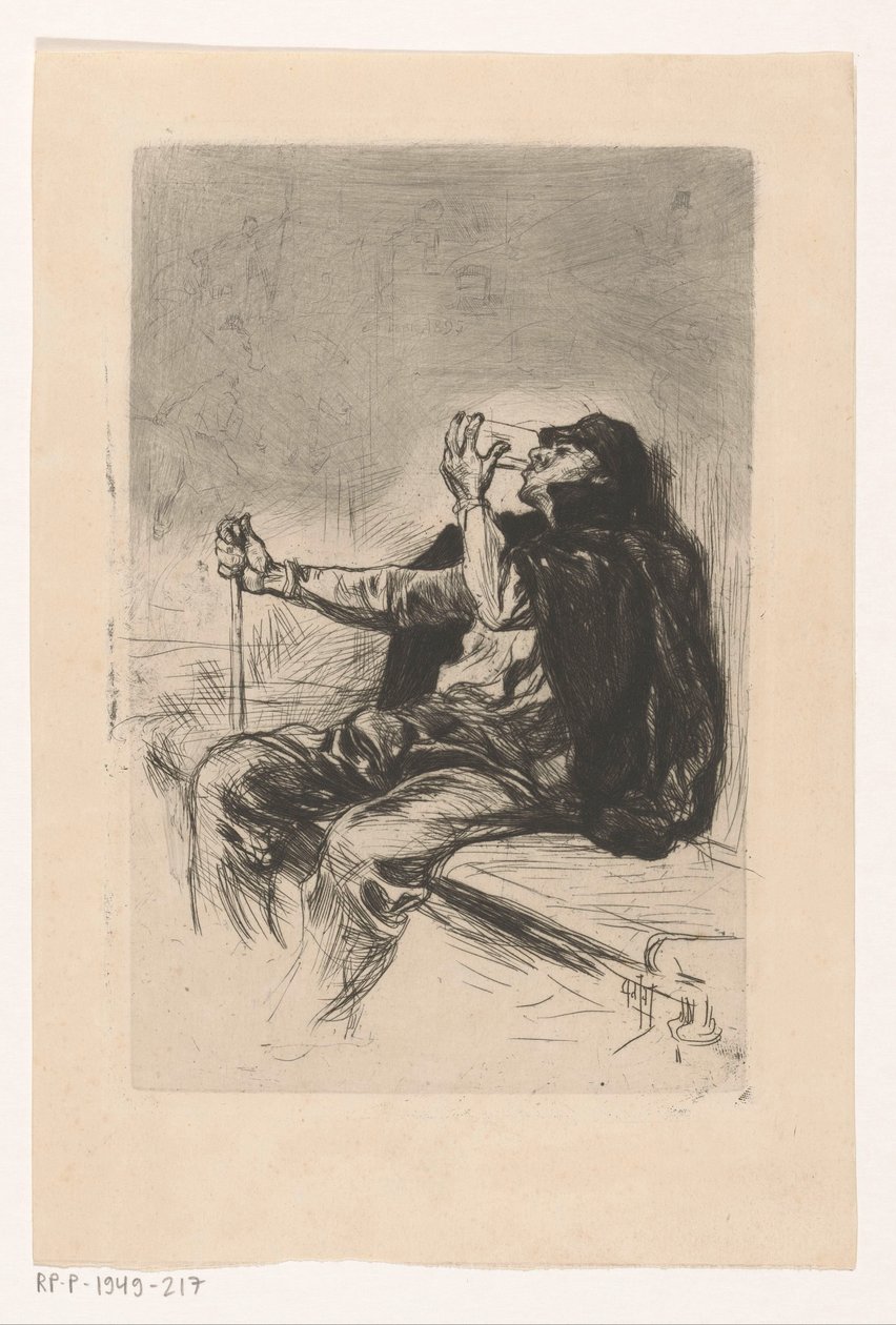 Ivó ember sétabottal alkotó: Pieter de Josselin