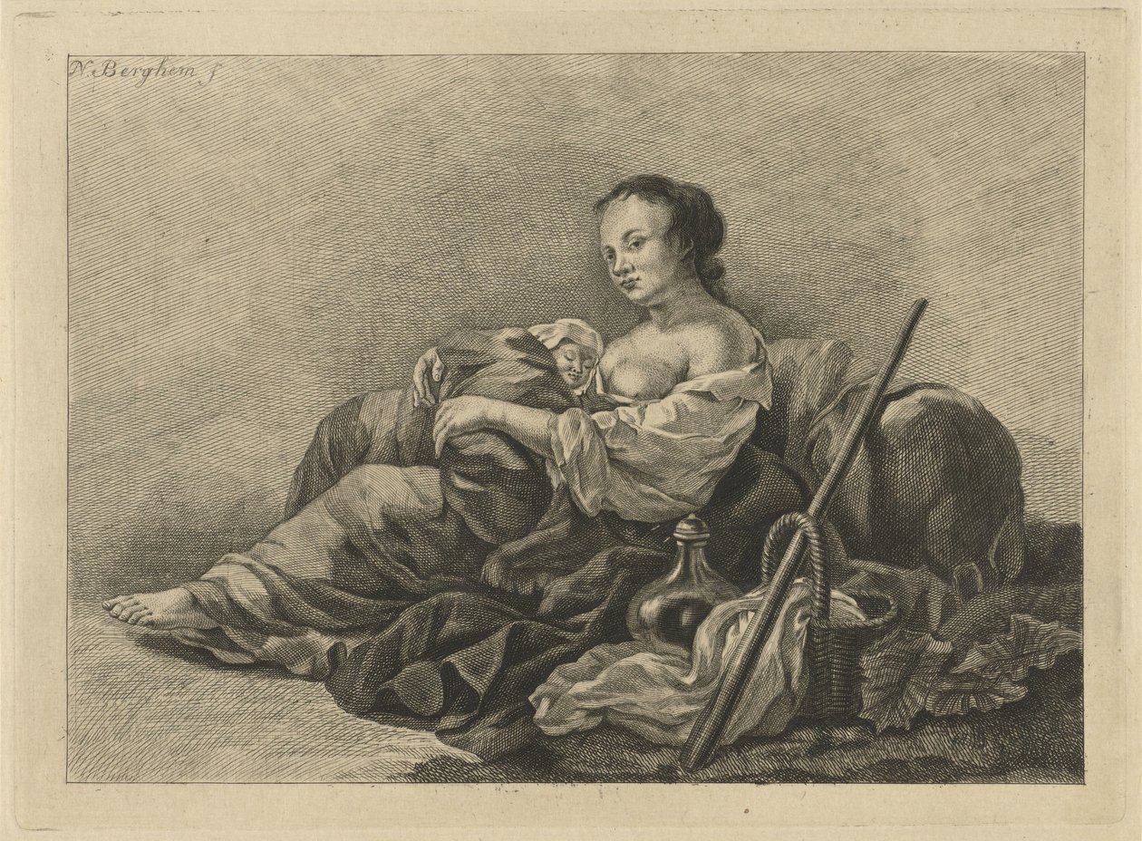 Pásztorlány gyermekkel alkotó: Pieter de Mare