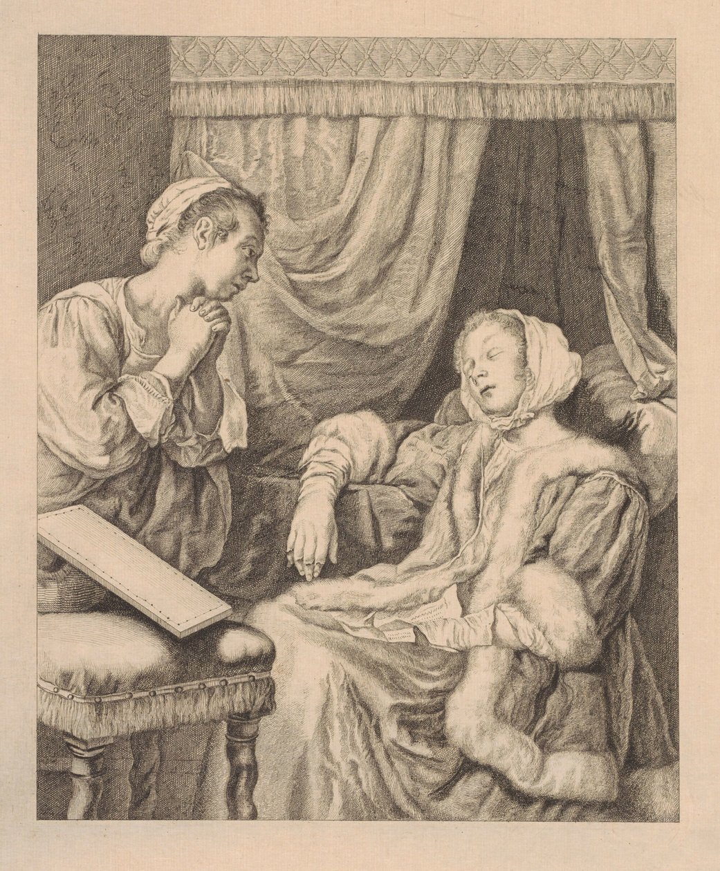 Elájult nő alkotó: Pieter de Mare
