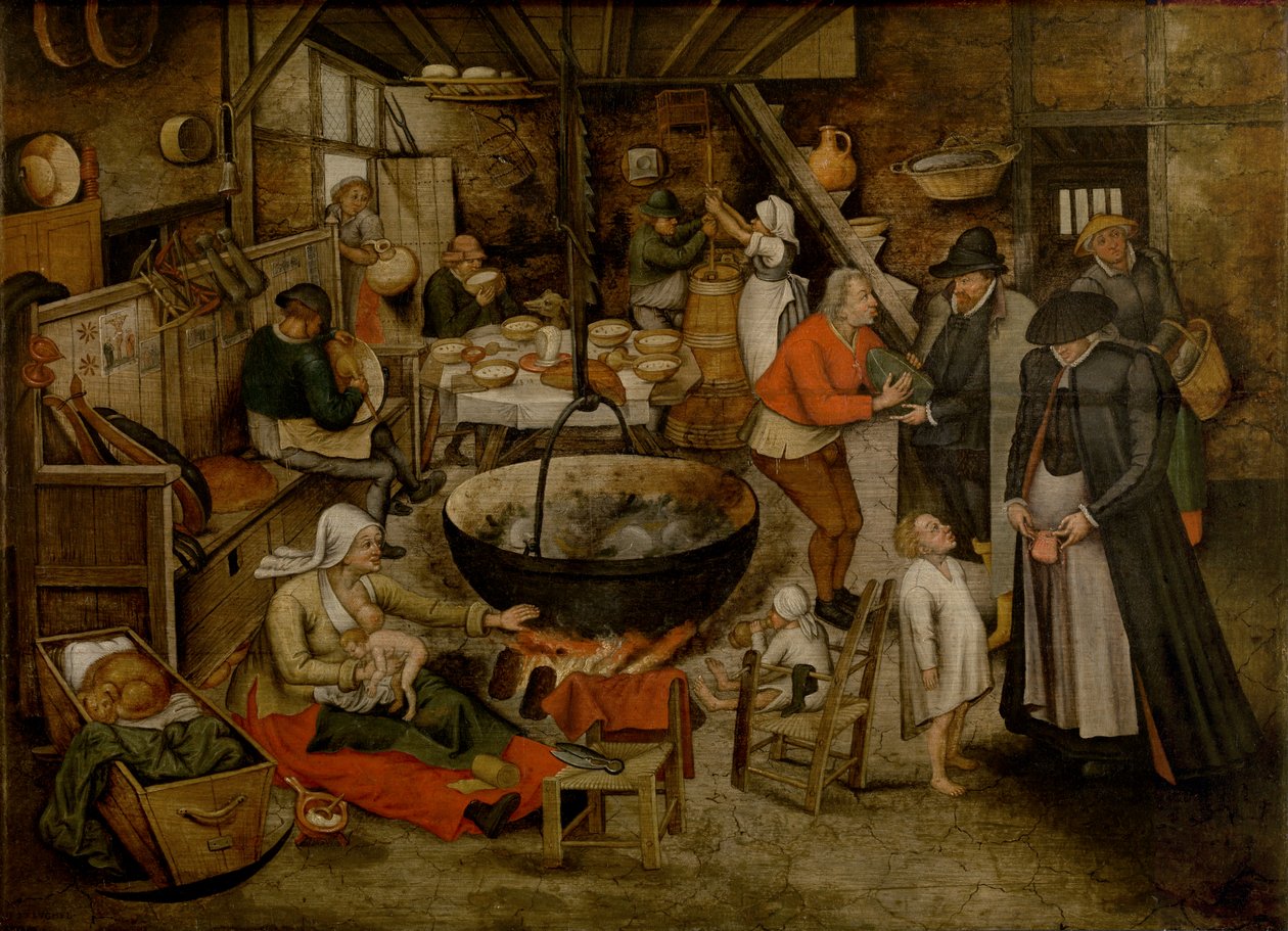 Látogatás a parasztoknál (olaj) alkotó: Pieter the Younger Brueghel