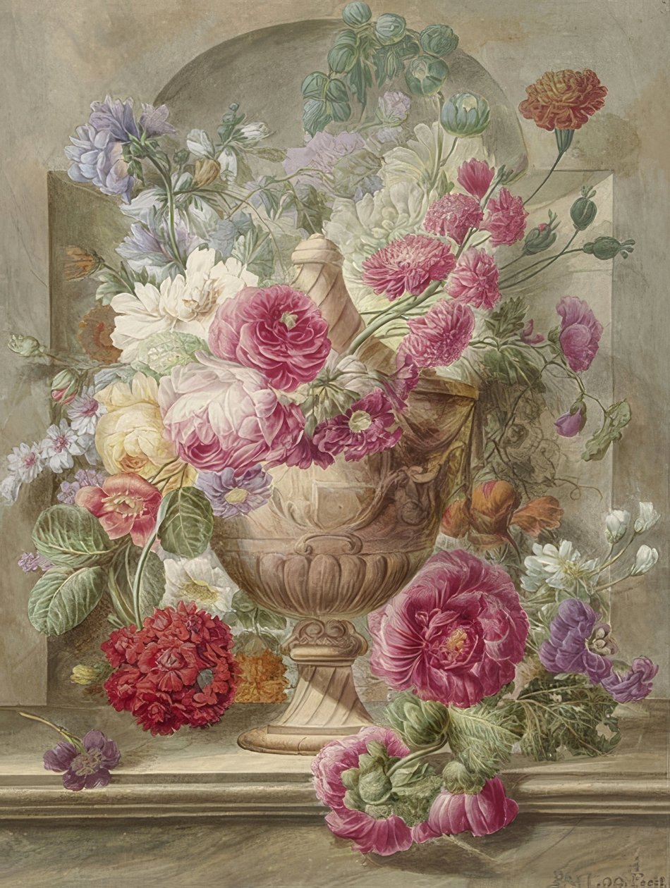 Váza virágokkal alkotó: Pieter van Loo