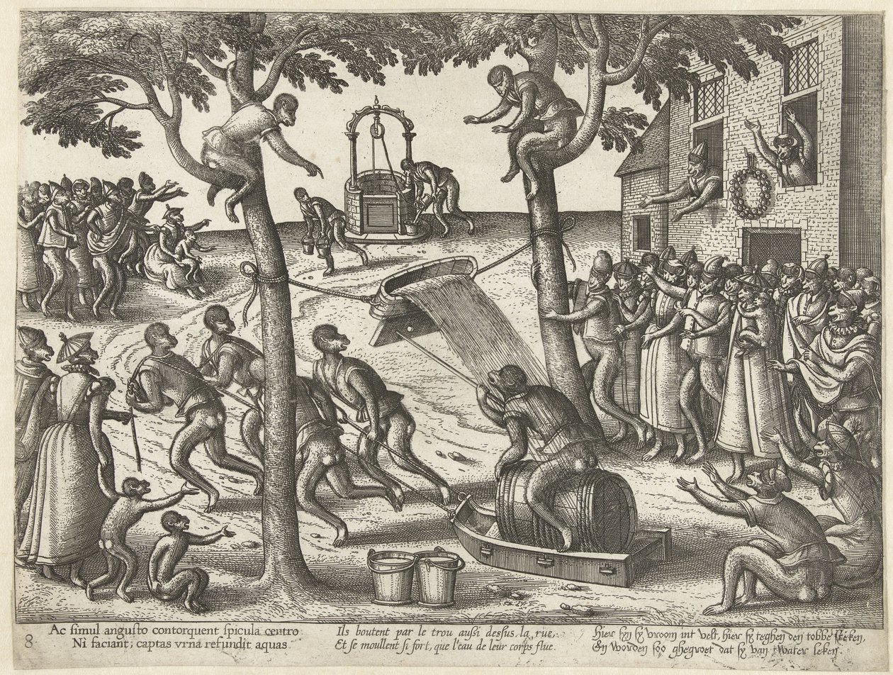 Tobbespel Apenspel (sorozat címe) alkotó: Pieter van der Borcht (I)