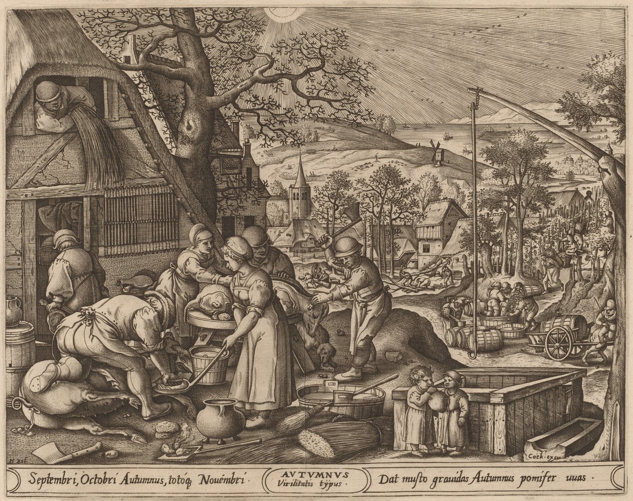 Ősz alkotó: Pieter van der Heyden after Hans Bol