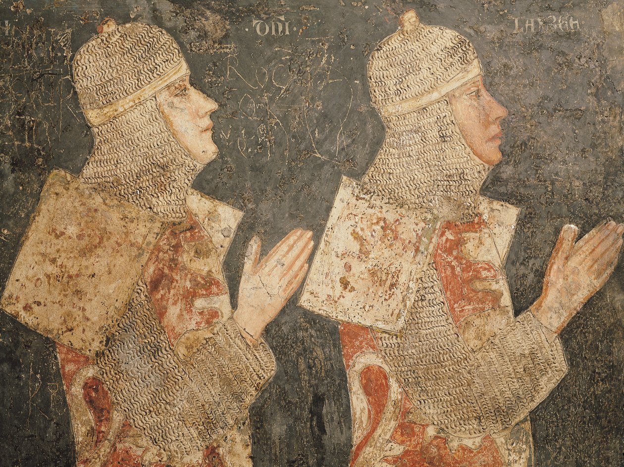 A Minutolo család két keresztes lovagja, a Cappella Minutolóból alkotó: Pietro Cavallini