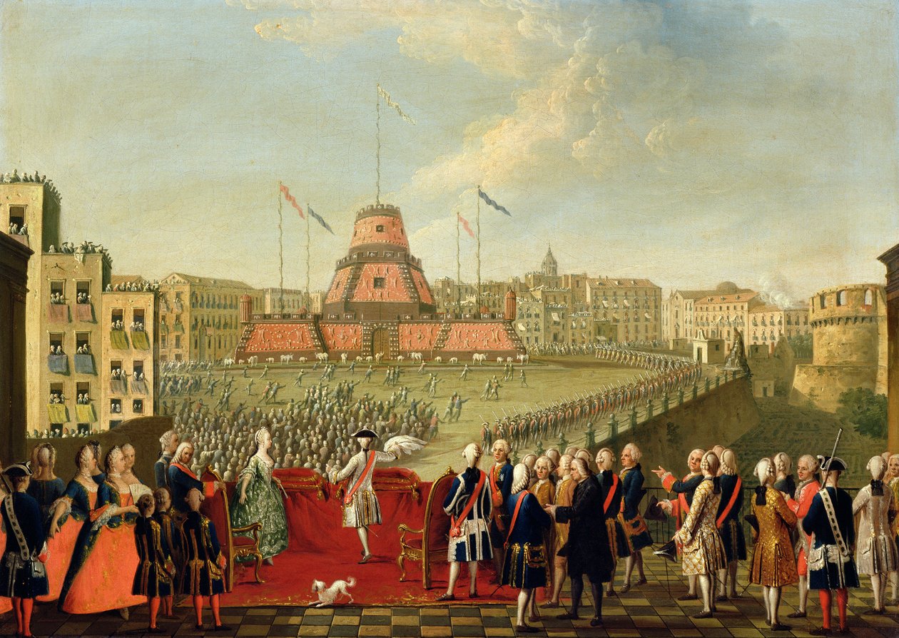 Nápolyi ünnepség I. Ferdinánd király (1751-1825) és Mária Karolina osztrák főhercegnő (1752-1814) házassága alkalmából 1768 alkotó: Pietro Fabris