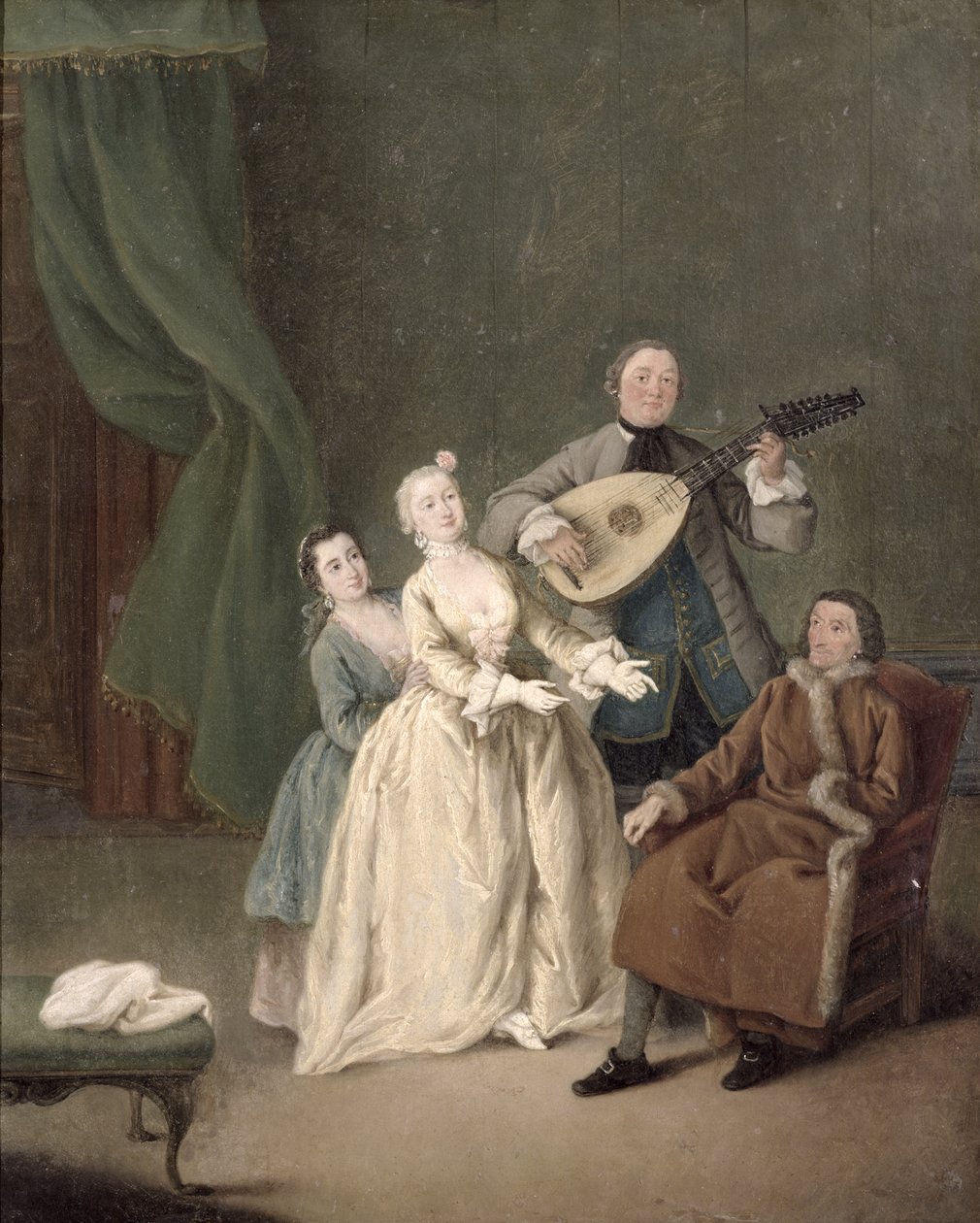 A családi koncert, 1750 körül alkotó: Pietro Longhi