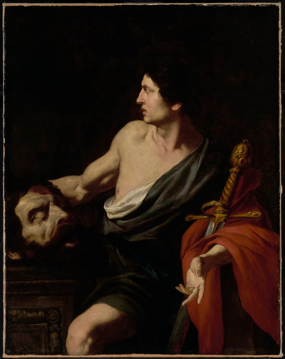 Dávid Góliát fejével alkotó: Pietro Novelli