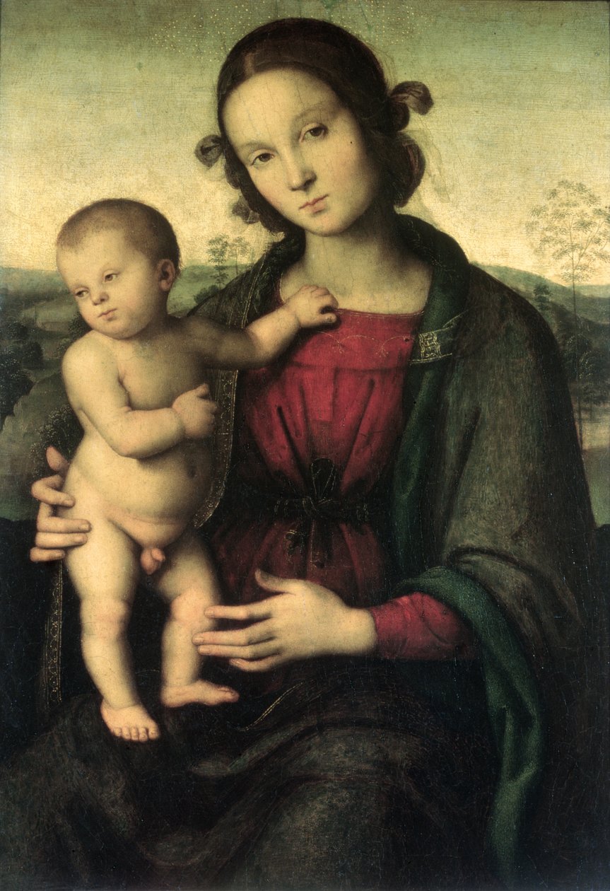 Madonna és gyermeke, 1495 körül alkotó: Pietro Perugino