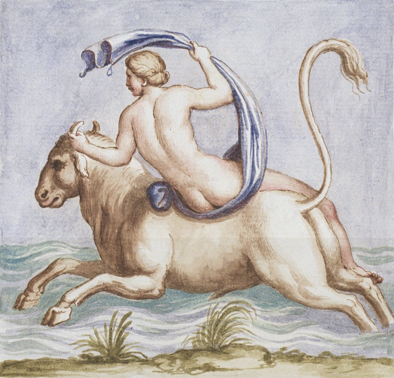 Ms Gen 1496 CXX. tábla Európa megerőszakolása, 1674 alkotó: Pietro Santi Bartoli