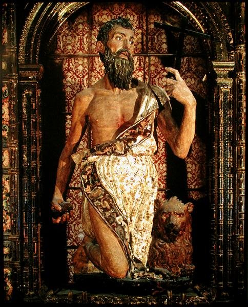 Szent Jeromos (polikróm fa) alkotó: Pietro Torrigiano