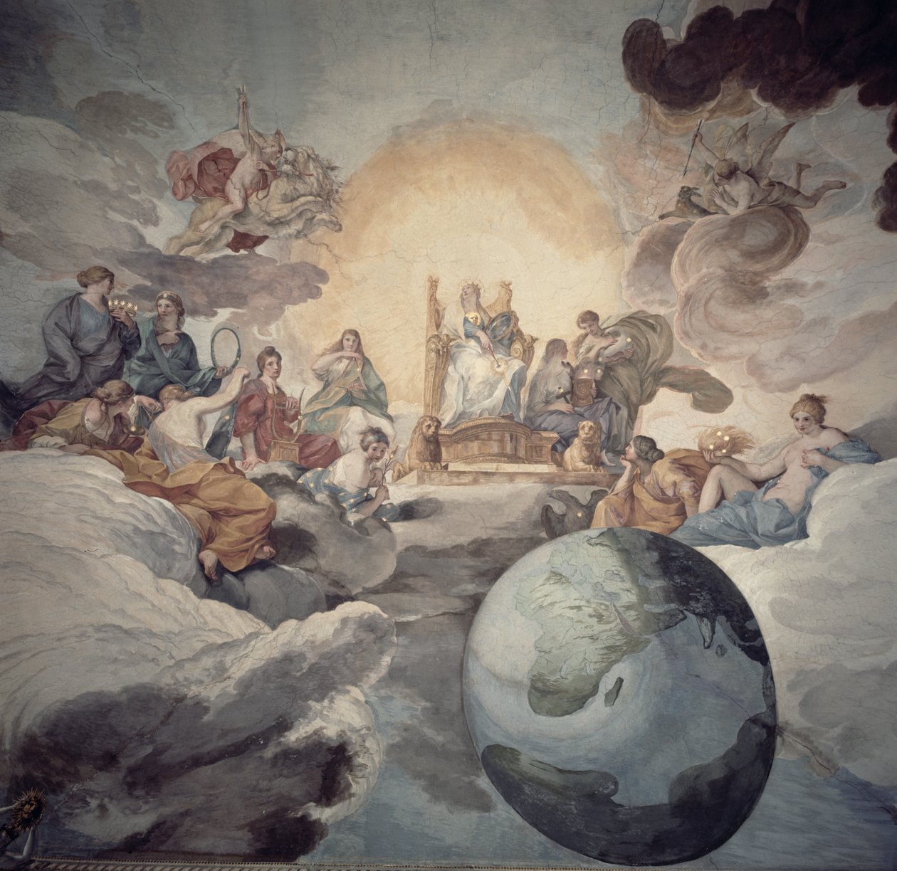 A művészetek allegóriája (mennyezetfestés) alkotó: Pietro da Cortona
