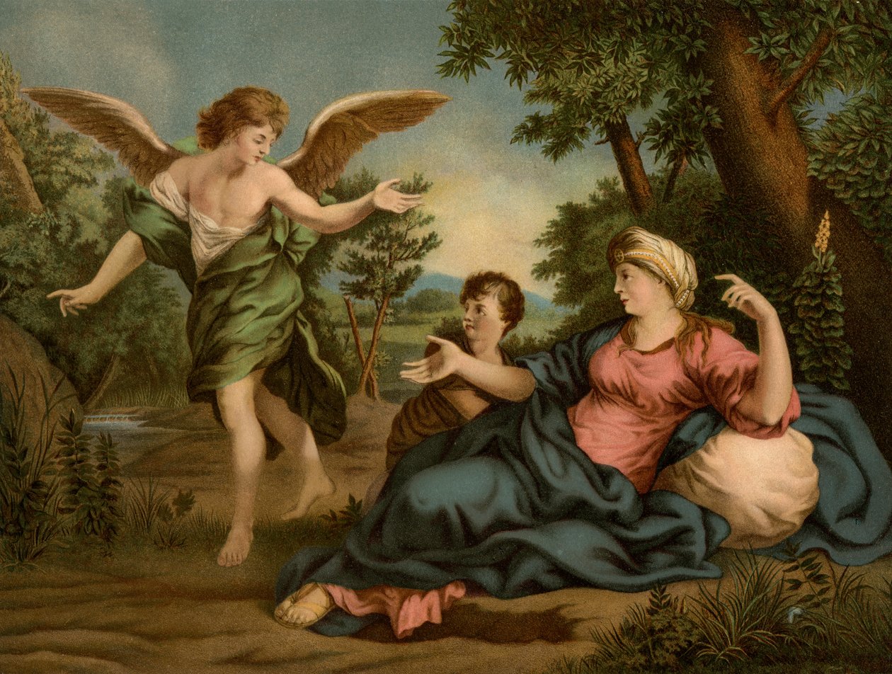 Hágár és Izmael a sivatagban alkotó: Pietro da Cortona
