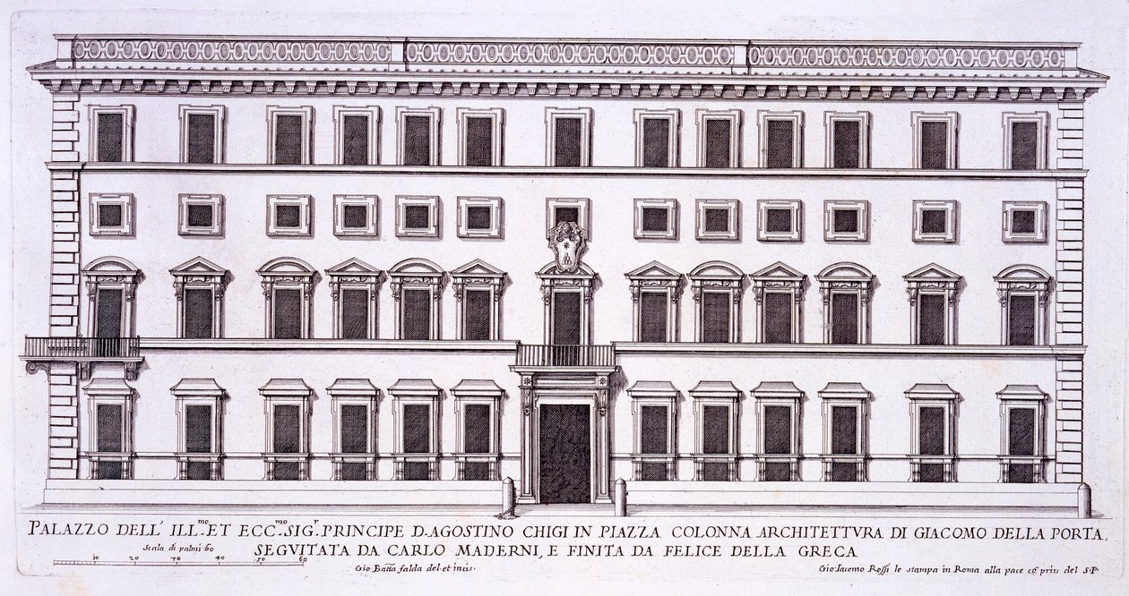 Palazzo Chigi, Piazza Colonna, Róma, a 