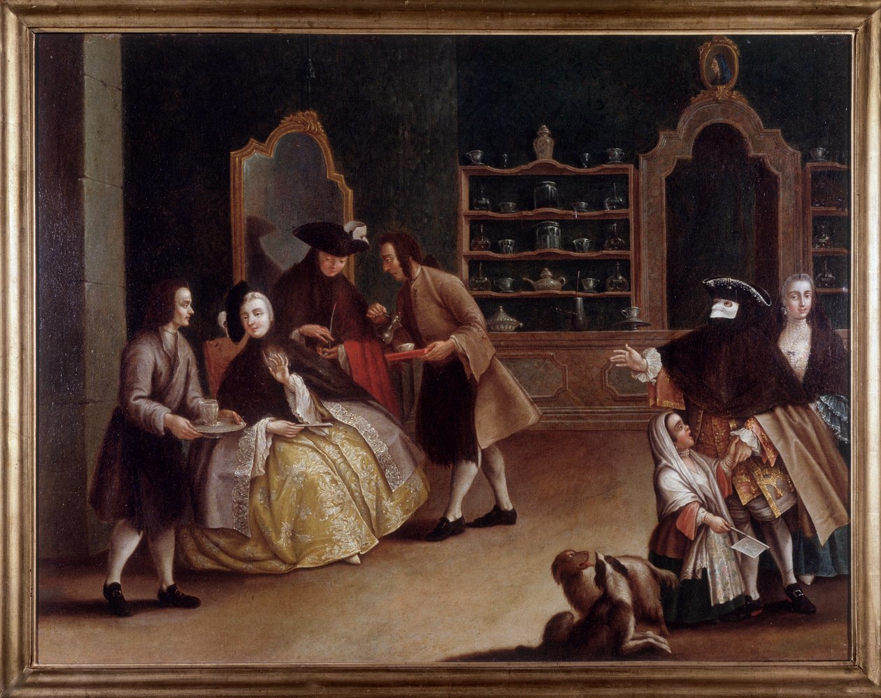 A kávézó (Festészet alkotó: Pietro (after) Longhi