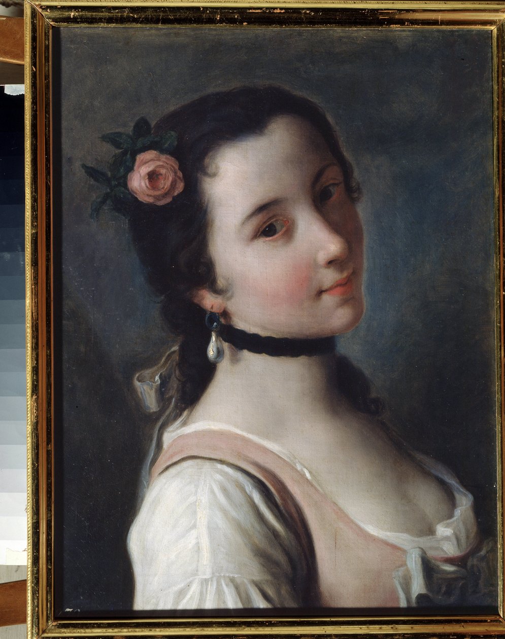 Egy lány rózsával alkotó: Pietro Antonio Rotari