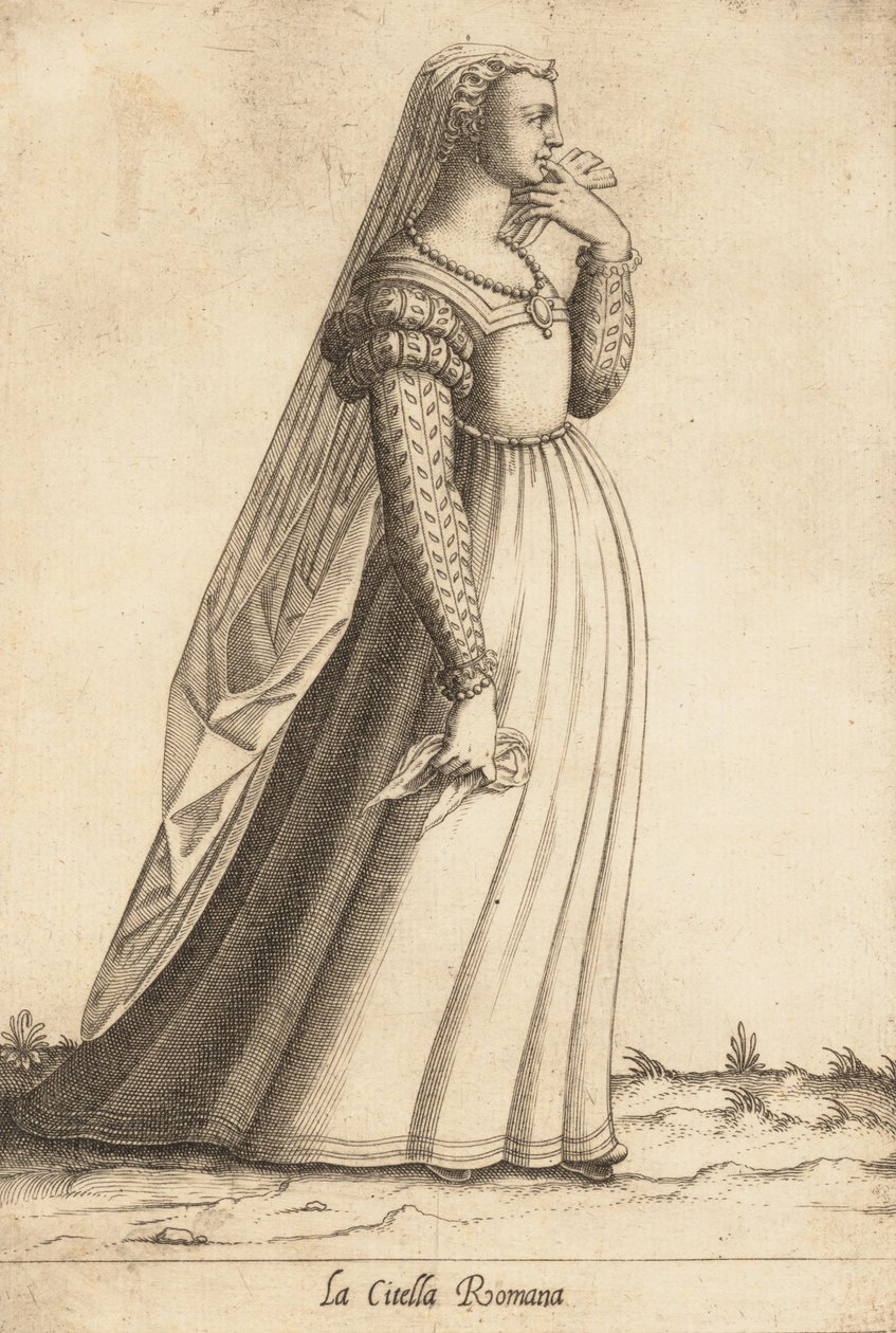 A római fellegvárlány, kb. 1580. alkotó: Pietro Bertelli.