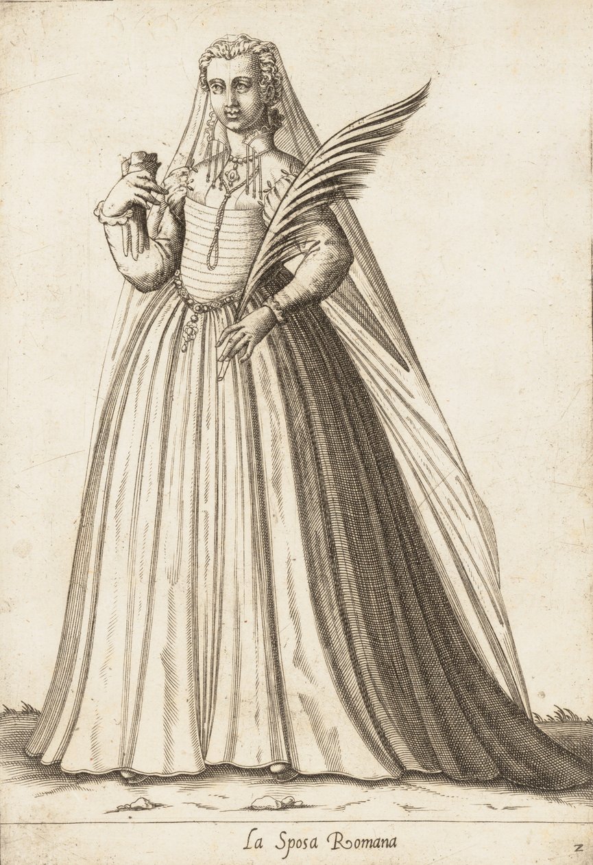 A római menyasszony menyasszony, kb. 1580. alkotó: Pietro Bertelli.