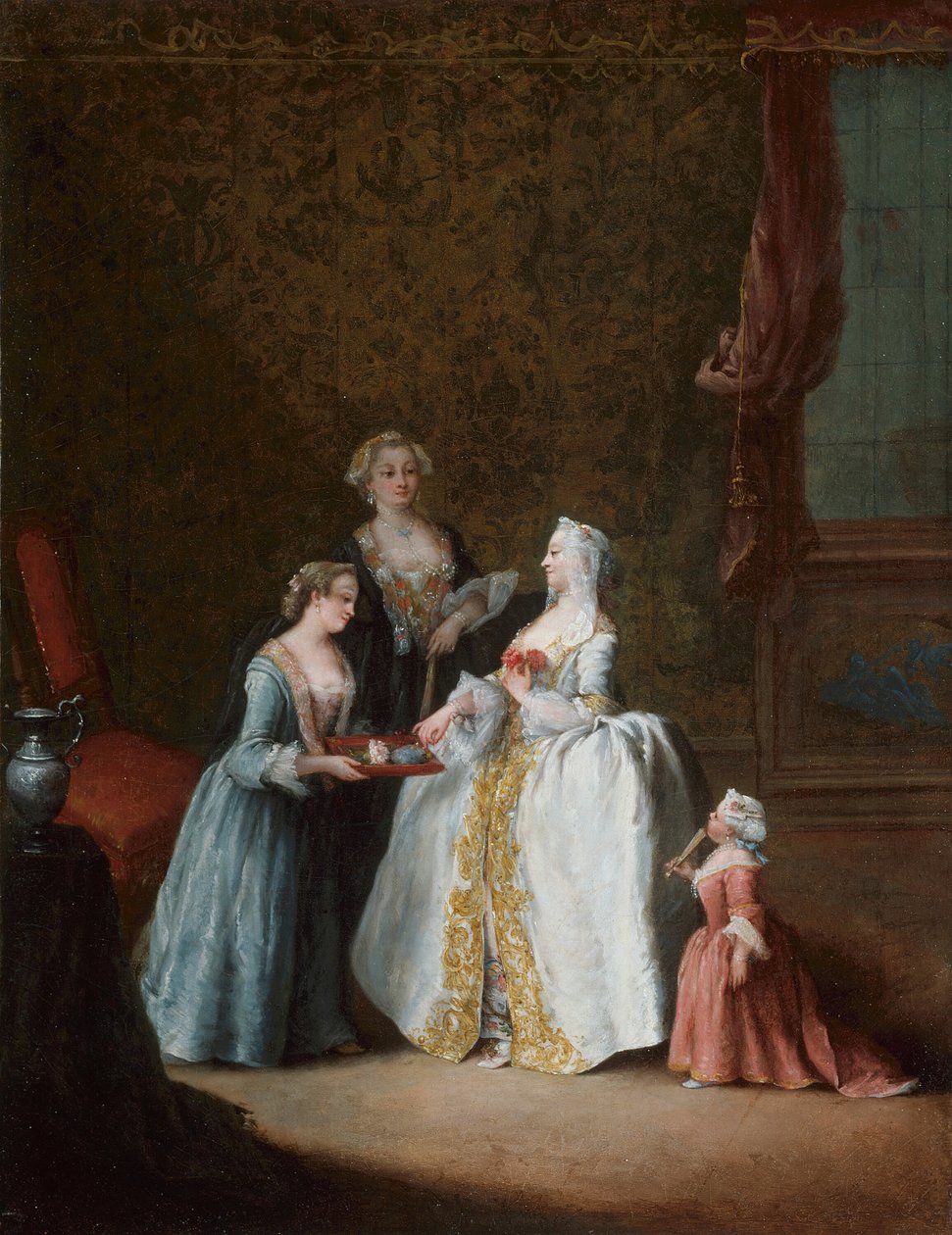 Lady at Her Toilette, 1740-es évek vége. alkotó: Pietro Longhi