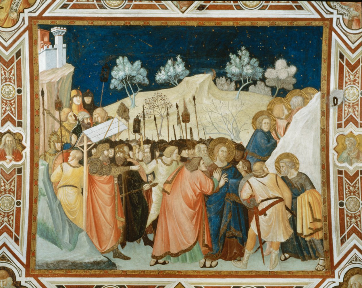 Júdás csókja falfestmény ... (falfestmény) alkotó: Pietro Lorenzetti