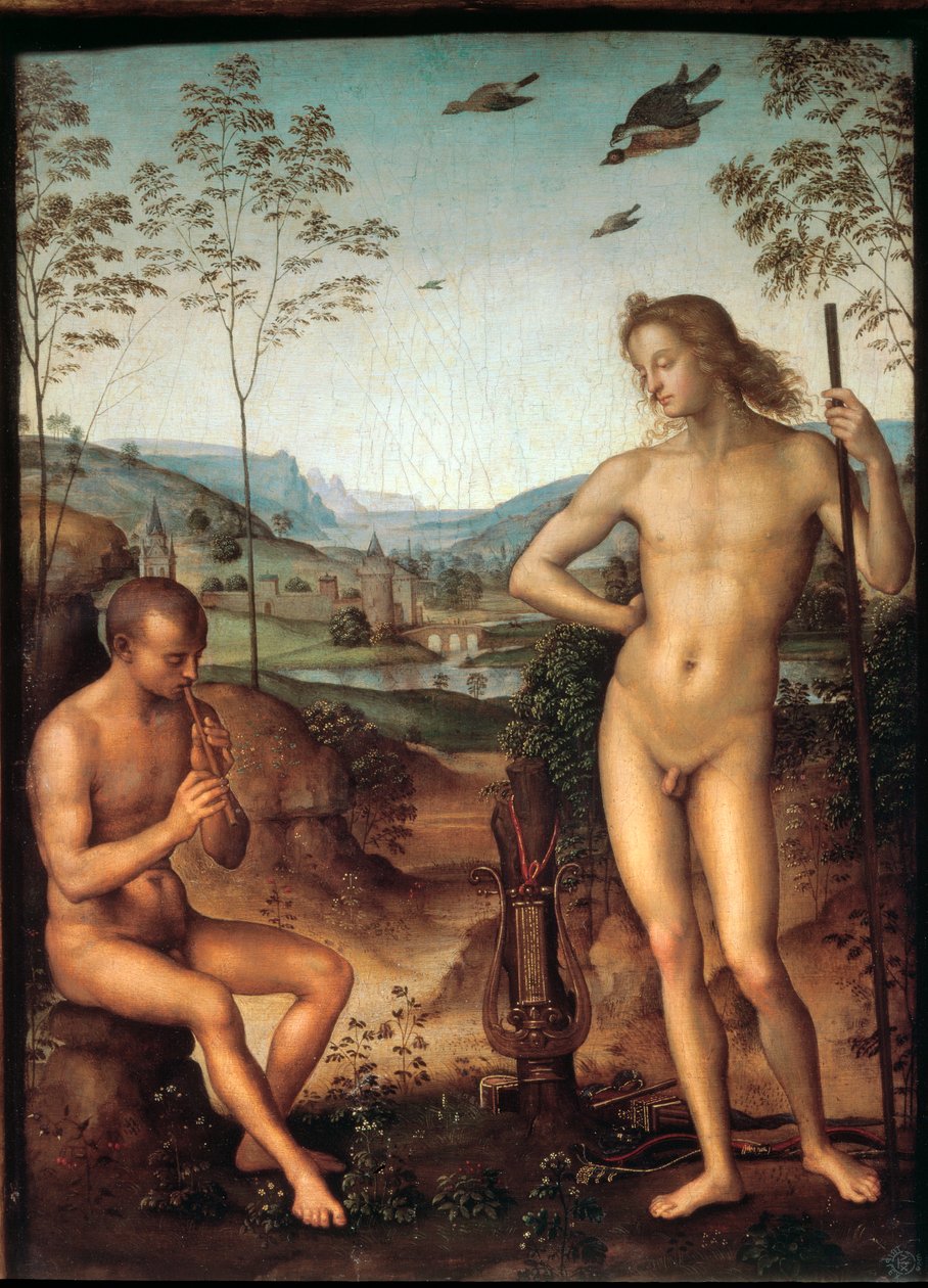 Apollo és Marsyas alkotó: Pietro Perugino