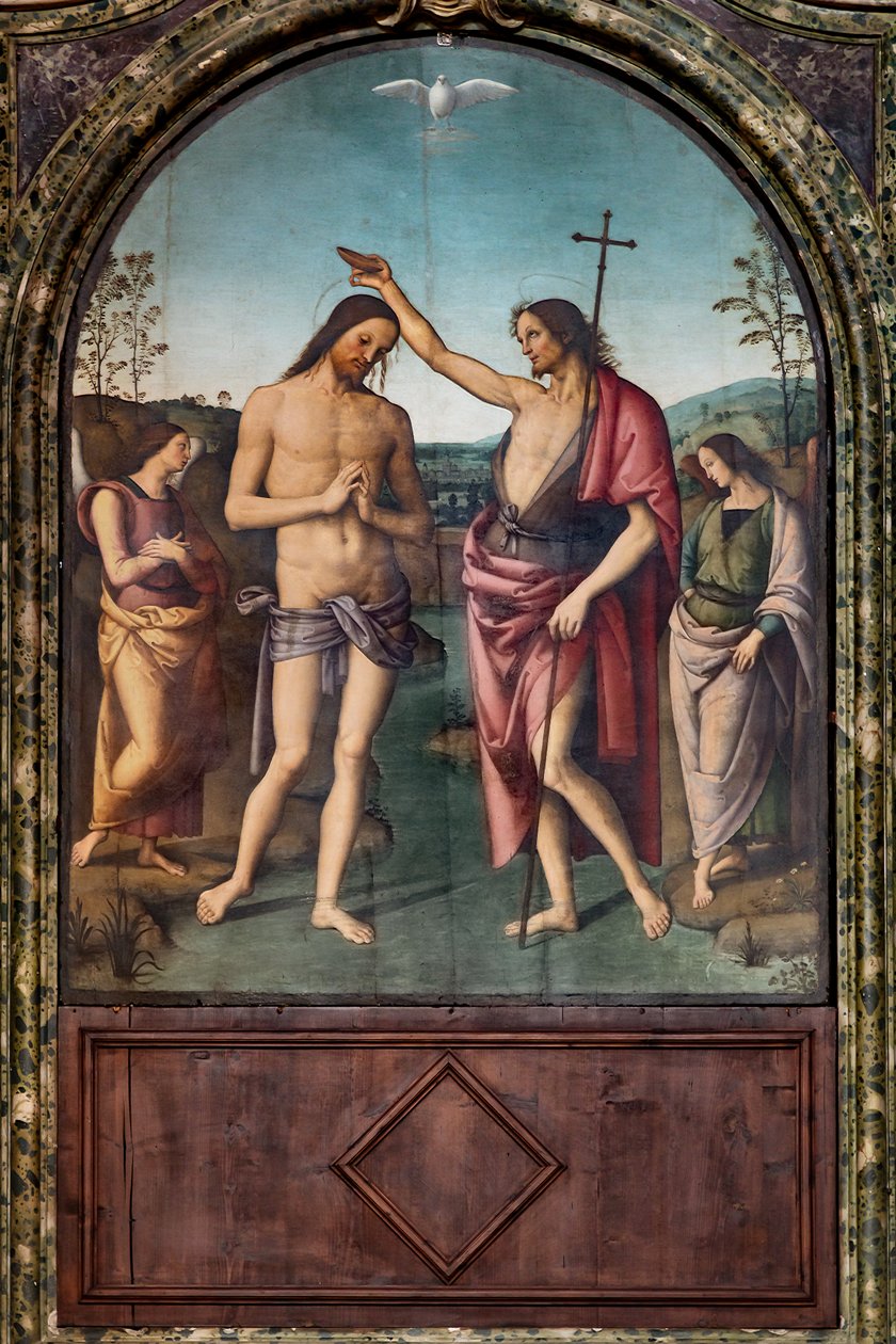 Krisztus keresztsége alkotó: Pietro Perugino