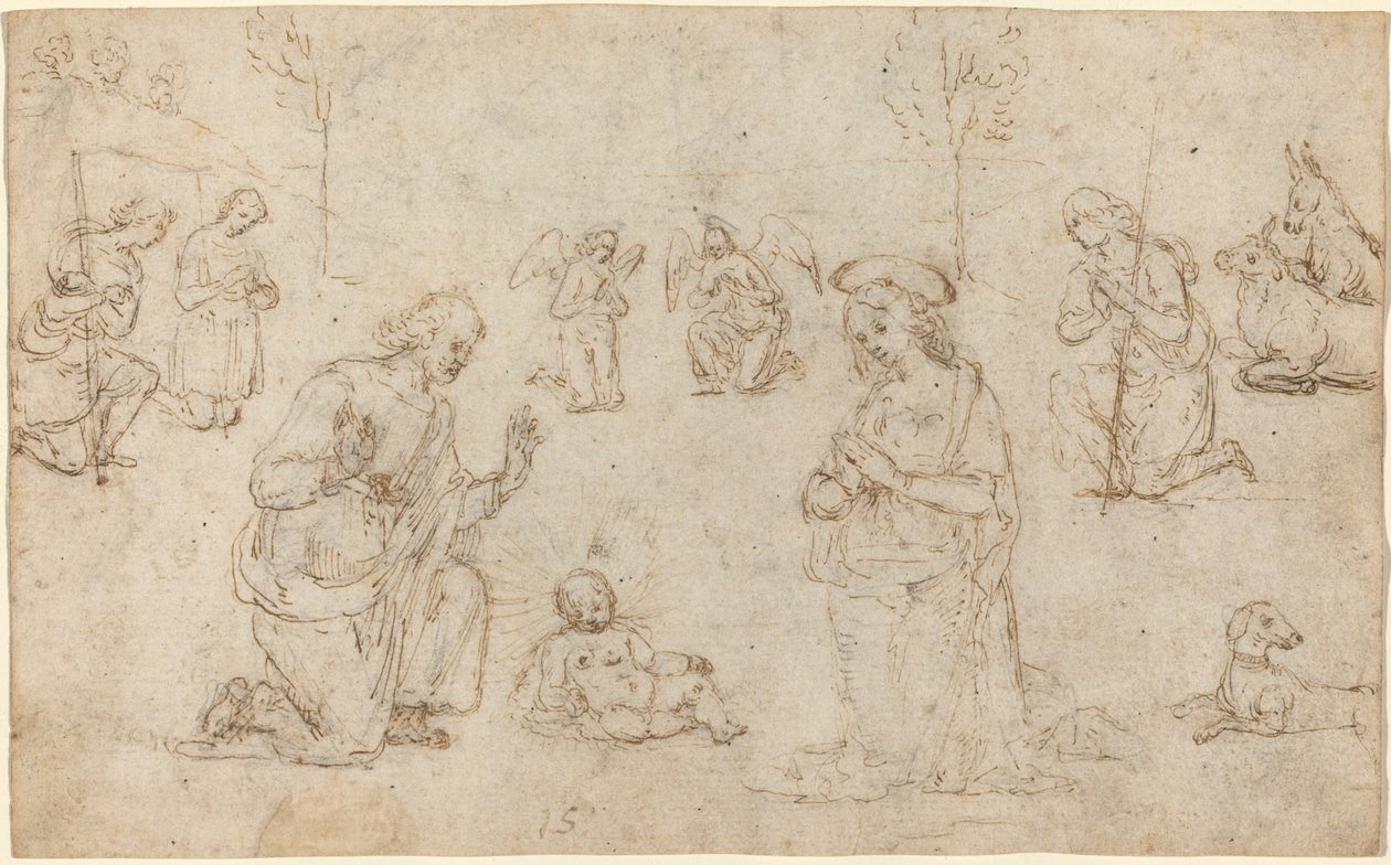 A Pásztorok imádata alkotó: Pietro Perugino