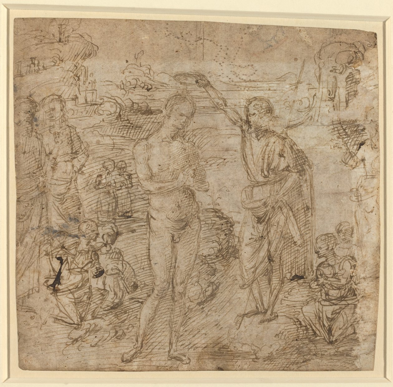 Krisztus keresztsége alkotó: Pietro Perugino