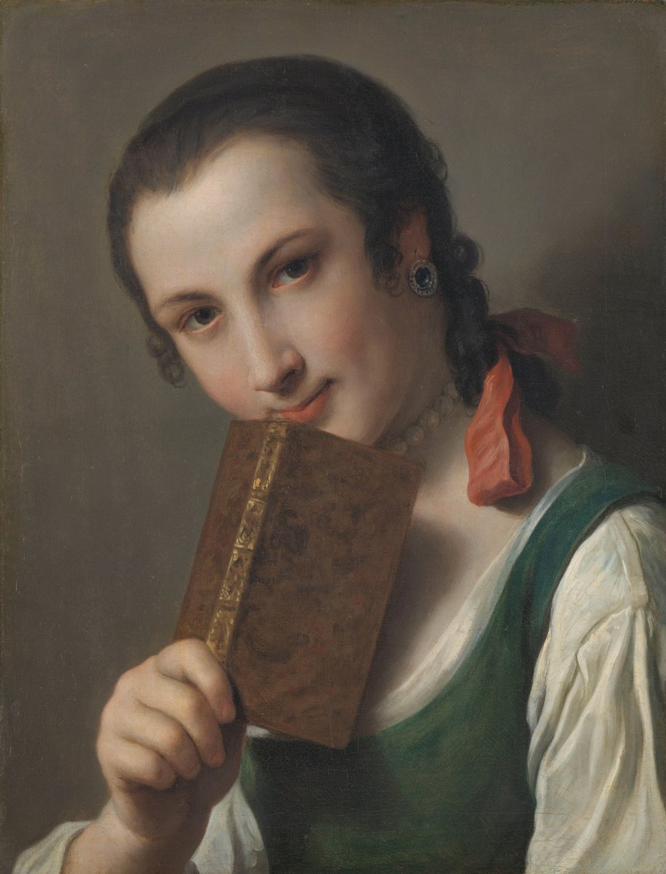 Fiatal nő könyvvel alkotó: Pietro Antonio Rotari