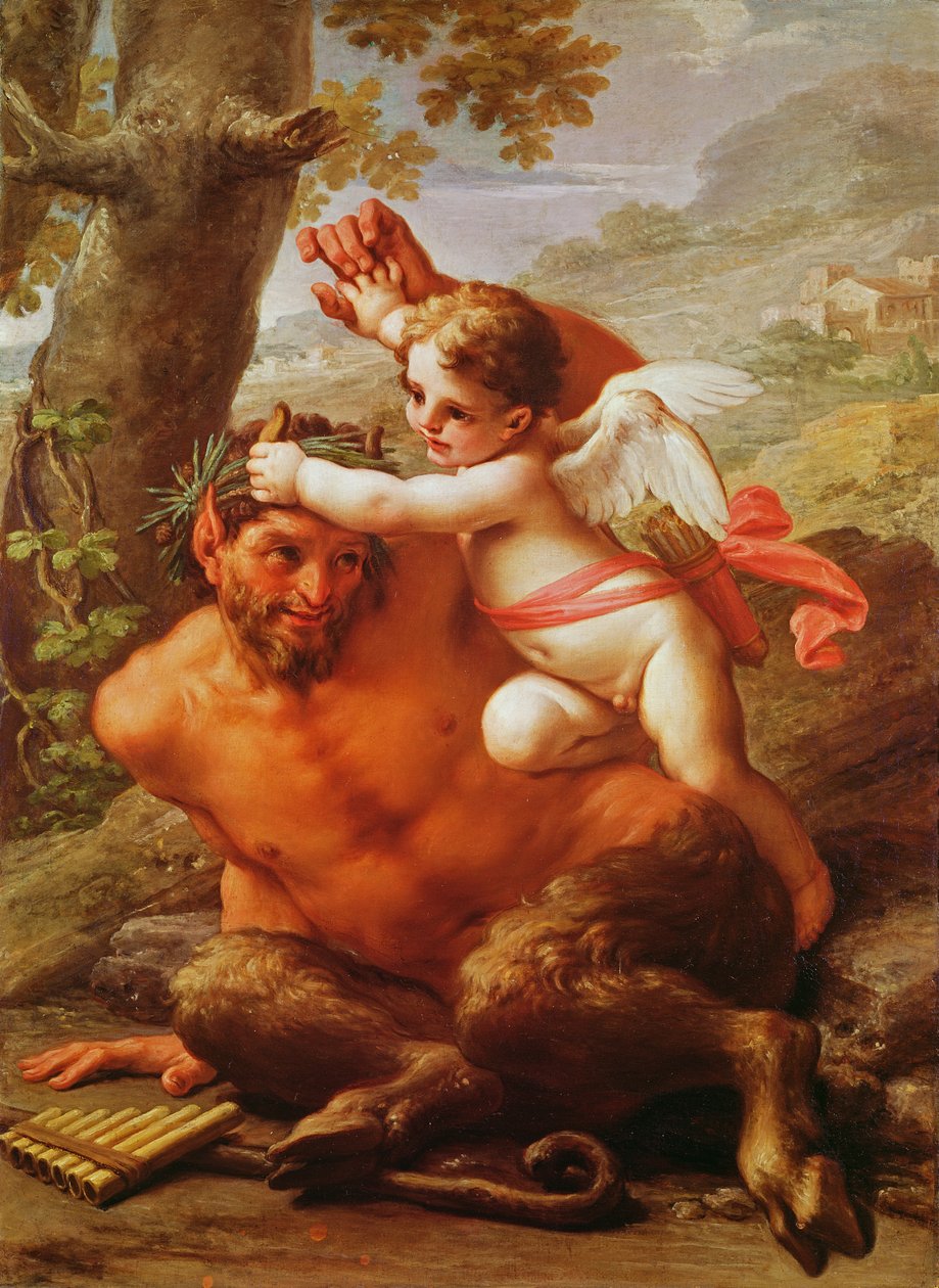 Cupido és Pán alkotó: Pietro da Cortona